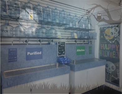 Bottled Water Refill Station for Alkaline and Purified Water