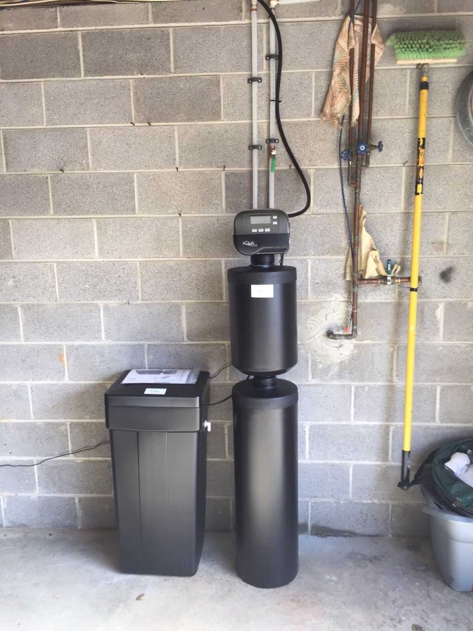 Water filtration system in garage